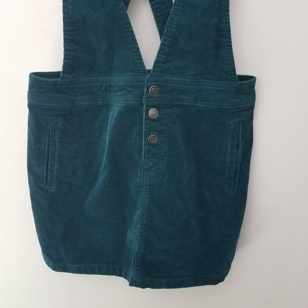 Wild Fable Corduroy Pinafore Teal Corduroy Dress - Picture 4 of 8
